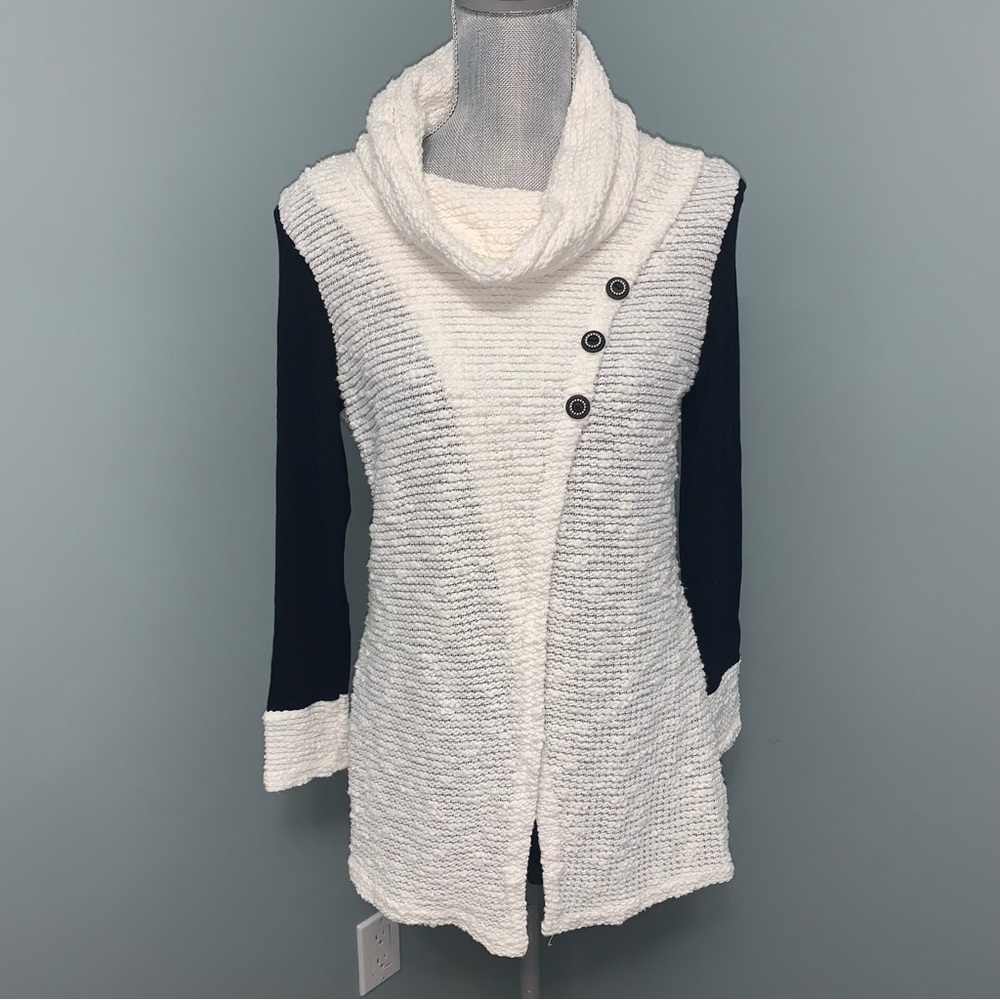MICHAEL TYLER women size small cowl neck knit sweater long sleeve office wear